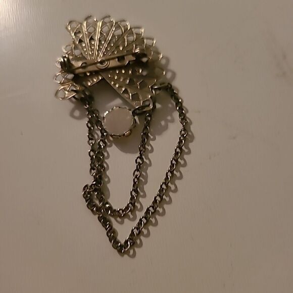 Vintage Rhinestone Chain Brooche - Picture 5 of 5